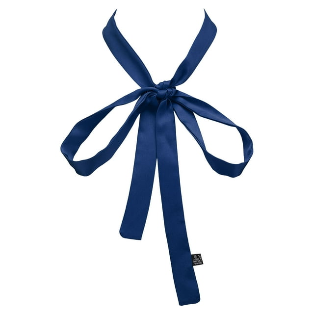 Bufandas de Moda para Mujeres, Bufanda de Cabeza de Satén Sedoso 63" x 1", Azul Marino