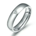 thumbnail image 2 of 5mm Silver/Gold AAA Cz Band Women's Stainless Steel Wedding Ring Size 5/6/7/8/9, 2 of 4