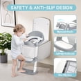 thumbnail image 3 of Inodoro COOSEYA para ir al baño con taburete y escalera, color gris, 3 of 6