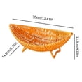thumbnail image 3 of DAMAI Hand Woven Boat Shaped Fruit Basket, Natural Rattan Hand‑Braided Decorative Tray for Kitchen Countertop Dining Table Coffee Table Living‑Room Fruit Snack Bread Storage Organizer, 3 of 7