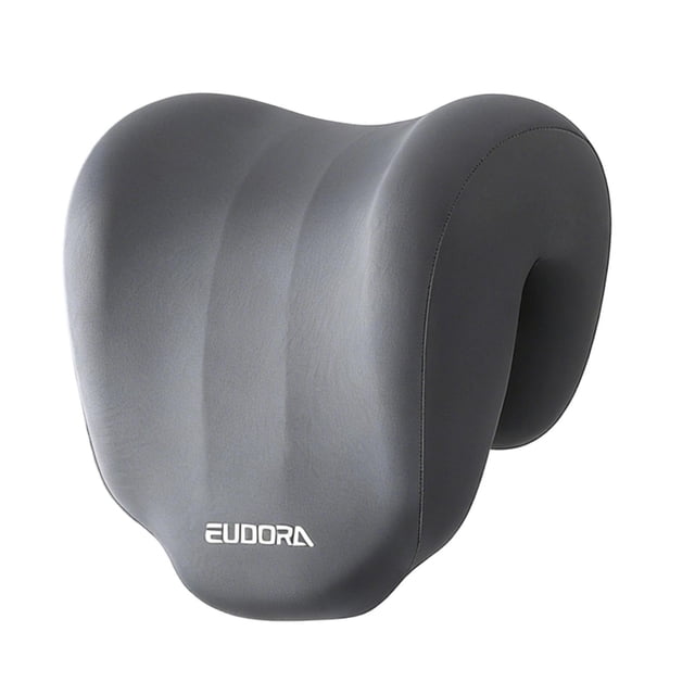 Almohada cervical para silla de oficina, ergonómica, ligera y cómoda, soporte para cabeza y cuello. Gris
