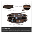thumbnail image 4 of Contact's Code Lock Clutch Bag for Men Leather Anti Theft Clutch Wallet Travel Purse with Handle Phone Card Holder Large Business Handbag （Coffee), 4 of 8