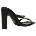 thumbnail image 3 of Delicious Shoes Women Block High Heel Sandals Gold Chain Band Square Toe FENN-S Black 5.5, 3 of 4