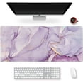 thumbnail image 1 of Extended Gaming Mouse Pad XXL Large Keyboard Mat Long Mousepad Desk Decor Writing Pad Non Slip Rubber Base Stitched Edges for Work, Game, Office, Home, 35.1" x 15.7" , Purple Blue Marble, 1 of 5