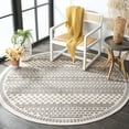 thumbnail image 3 of SAFAVIEH Milos Salvador Geometric Indoor/Outdoor Area Rug, Beige/Grey, 6'7" x 6'7" Round, 3 of 13