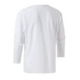 thumbnail image 7 of IROINNID Deals Mens Pullover Shirts Long Sleeve Solid Color V-Neck Shirts Pullover Blouse Tops,White, 7 of 7