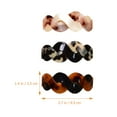 thumbnail image 2 of 3 Pcs Grandes Barrettes Rectangulaires à Pression Barrettes Acryliques Tortue Pinces à Cheveux, 2 of 8