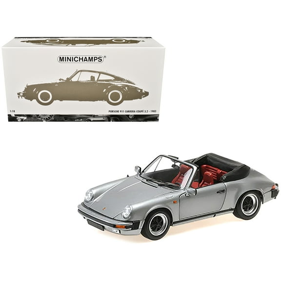 1983 Porsche 911 Carrera Cabriolet 3.2 Gray Metallic 1/18 Diecast Model Car by Minichamps