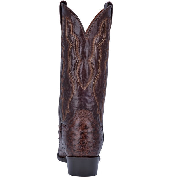 Dan Post Men's Pershing Western Boot - Full Quill Ostrich Leather, Round Toe