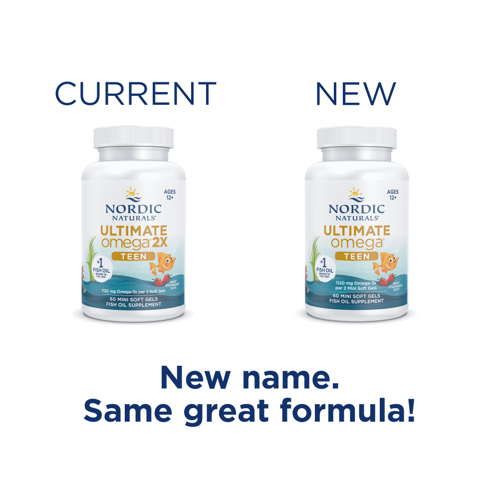 Nordic Naturals Ultimate Omega Teen Soft Gels, Fish Oil 60 Ct.