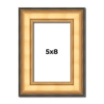 5x8 Frame Gold Plein Aire Solid Wood Picture Frame Width 2 Inches | Interior Frame Depth 0.5 Inches
