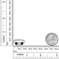 thumbnail image 6 of Gem Stone King 925 Sterling Silver White Moissanite and Black Sapphire Engagement Ring for Women | 2.18 Cttw | Round 6MM | Gemstone Birthstone | Size 9, 6 of 7