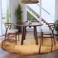 thumbnail image 3 of Round Rugs 6Ft, Brown Forest Round Area Rug Washable Indoor Throw Carpet, Vintage Mysterious Farmhouse Tree Soft Non Slip Circle Rug for Office Cabinet Home Decor Aesthetic, 3 of 8