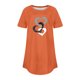 thumbnail image 2 of Camisetas de Manga Corta para las Mujeres Cuello Redondo Casual 3/4 Camiseta de Manga, Ligera Imitación de Algodón Cuatro Estaciones Top para el Hogar Y el Uso Diario, 2 of 3