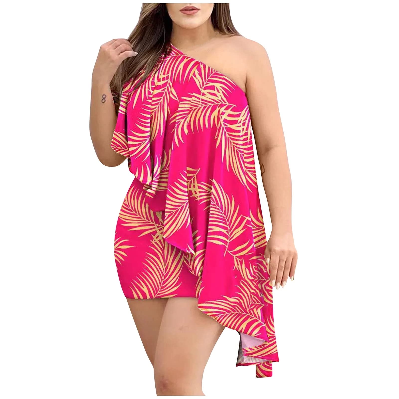 Womens Sexy Mini Dresses Plus Size Summer Beach Party Cocktail Dress ...