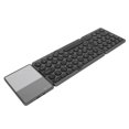 thumbnail image 2 of Round Key Bluetooth Foldable Keyboard with Touchpad Universal 140mAh Wireless 64 Key Folding Keyboard Black, 2 of 5