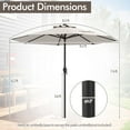 thumbnail image 3 of Gymax Outdoor Patio Umbrella Modern Table Umbrella w/8 Heavy Duty Ribs Sun-proof Beige, 3 of 10