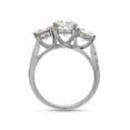 thumbnail image 4 of SAVEARTH DIAMONDS 3.24 Carat Center 7MM & Side 6MM Round Cut Lab Created Moissanite Diamond 3 Stone Engagement Ring In 14K White Gold Over Sterling Silver (G-H Color, VVS1 Clarity, 3.24 Cttw)-9.5, 4 of 7