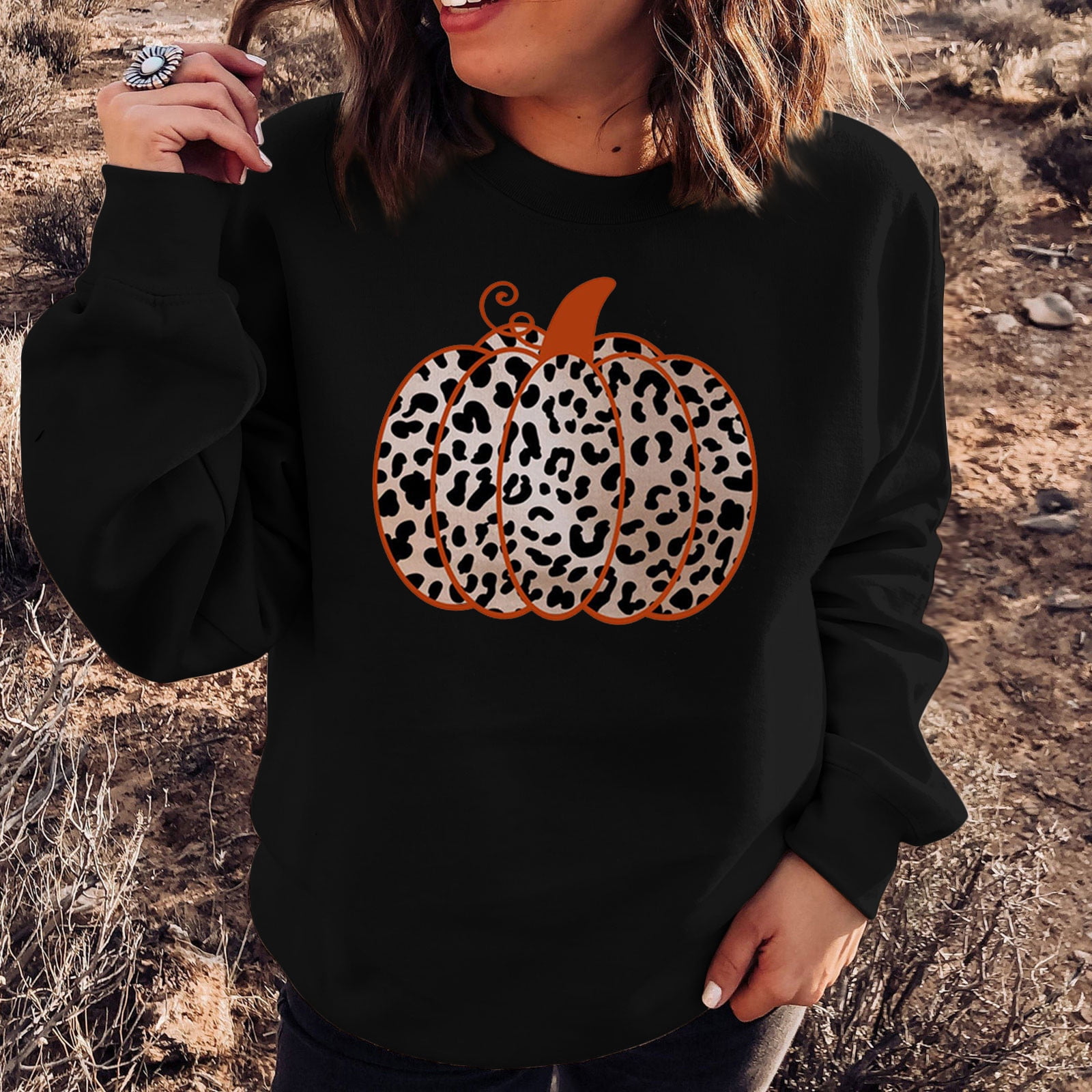 animal print pumpkin shirt