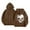 1-Brown, variant on Women's Halloween Hooded Sweatshirts Skull Graphic Long Sleeve Drawstring Pullover Tops Skeleton Print Hoodie Shirts
