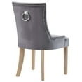 thumbnail image 4 of Modway Pose 19" Modern Performance Velvet Dining Chair in Gray (Set of 4), 4 of 6
