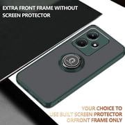 Case for Infinix Hot 30i Case with Stand, Compatible with Magnetic Car Phone Mount, Ultra Slim Infinix Hot 30i Phone Case for Women Men Shockproof Protective Cases Cover (Dark Green)