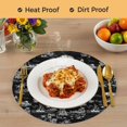 thumbnail image 4 of Coastal Nautical Round 13 Inch Placemats Set of 4, Summer Ocean Beach Sea Corals Black HeatResistant Non Slip Place Mats for Dining Table, Wipeable Braided Kitchen Table Mats for Housewarming, 4 of 9