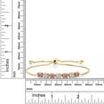 thumbnail image 2 of Gem Stone King 18K Yellow Gold Plated Silver Pink and White Lab Grown Diamond Bracelet for Women | 2.64 Cttw | Gemstone April Birthstone | Round 4.5MM, 2 of 3