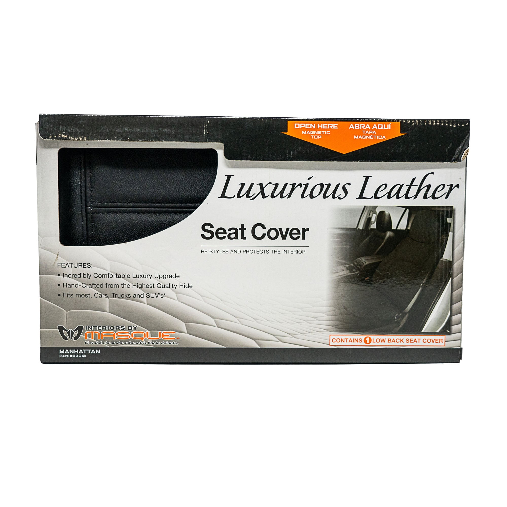 Masque Back Leather Seat Cover