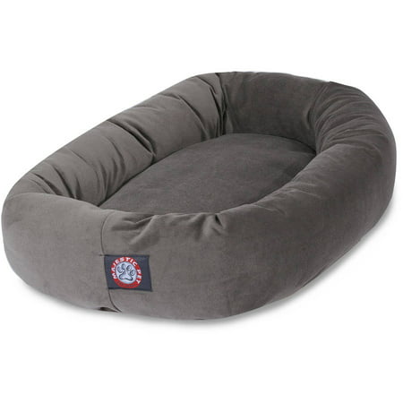 Majestic Pet | Suede Bagel Pet Bed For Dogs, Gray, Medium