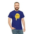 thumbnail image 5 of Dripping funny smiley emoji graphic t shirt Unisex Heavy Cotton Tee, 5 of 8