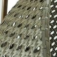 thumbnail image 5 of LeisureMod Modern Beige Wicker Double 2-Person Hanging Egg Swing Chair in Dark Red, 5 of 10