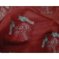 thumbnail image 4 of oneOone Silk Tabby Fabric Bird & Tree Block Print Sewing Fabric BTY 42 Inch Wide, 4 of 4