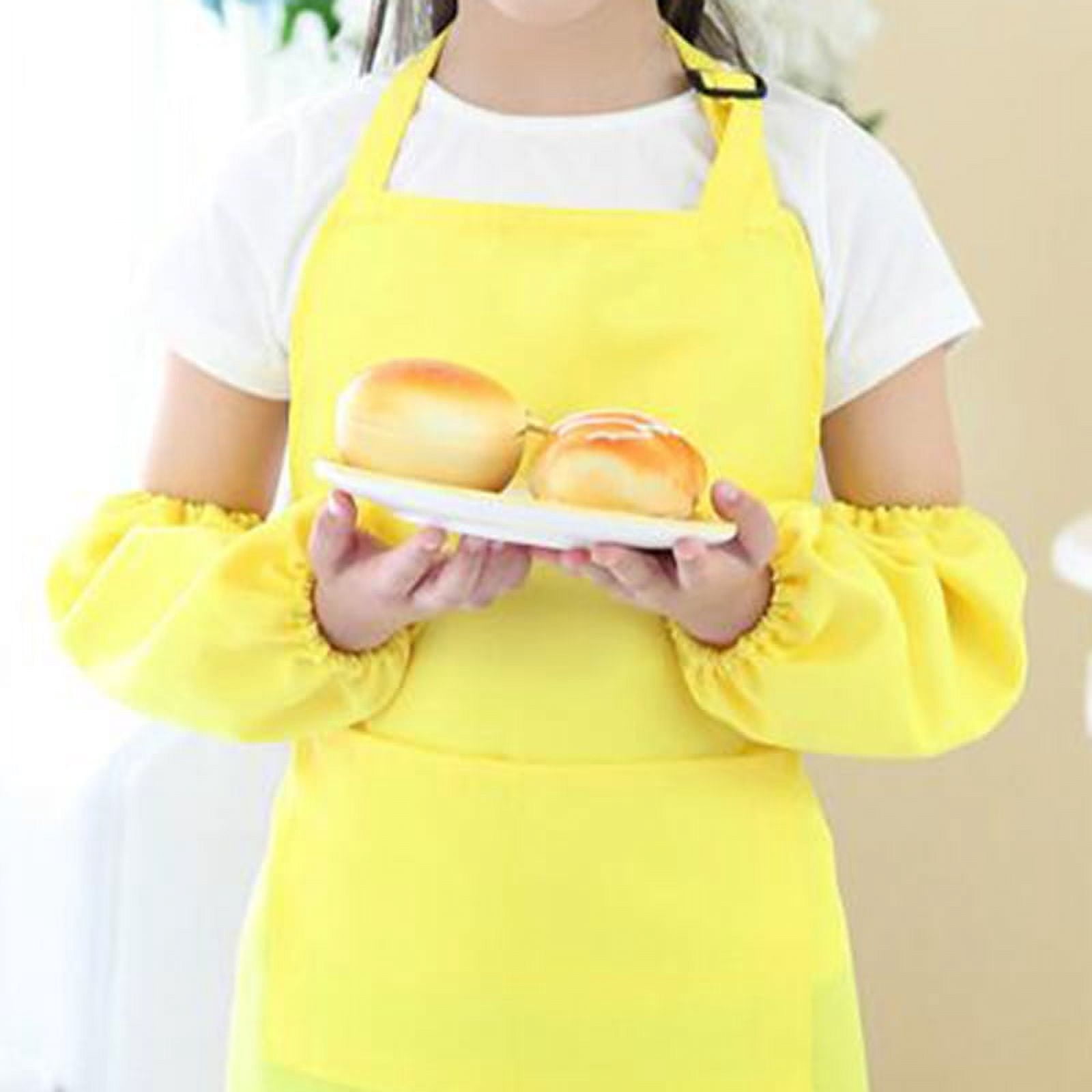 12 Piece Children's Chef Hat Apron Set, Boy and Girl Apron Children Adjustable Cotton Apron Kitchen Apron Belt
