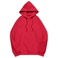 thumbnail image 5 of BIbifish Womens Hoodies Solid Color Drop Shoulder Hoodie With Pockets Oversized Cozy Fall Winter Sports Workout Casual Wear Sweatshirt Tops, 5 of 5