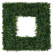 LONGRV Boxwood Wreath, Artificial Wreath for the Front Door, Home Decor, UV Resistant 20 inch Square