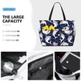 thumbnail image 2 of Wukai Angry Shark Print Zipper Bag,large Beach Tote Bag,Waterproof Sandproof Bag,Grocery and Picnic Tote Travel Bag, 2 of 5