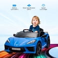 thumbnail image 2 of GloryStar 12V Kids Ride on Car, Licensed Corvette Battery Powered for Toddlers, Remote Controlled, Visual Dashboard, Features LED Lights and Music for Fun Play, 2 of 7