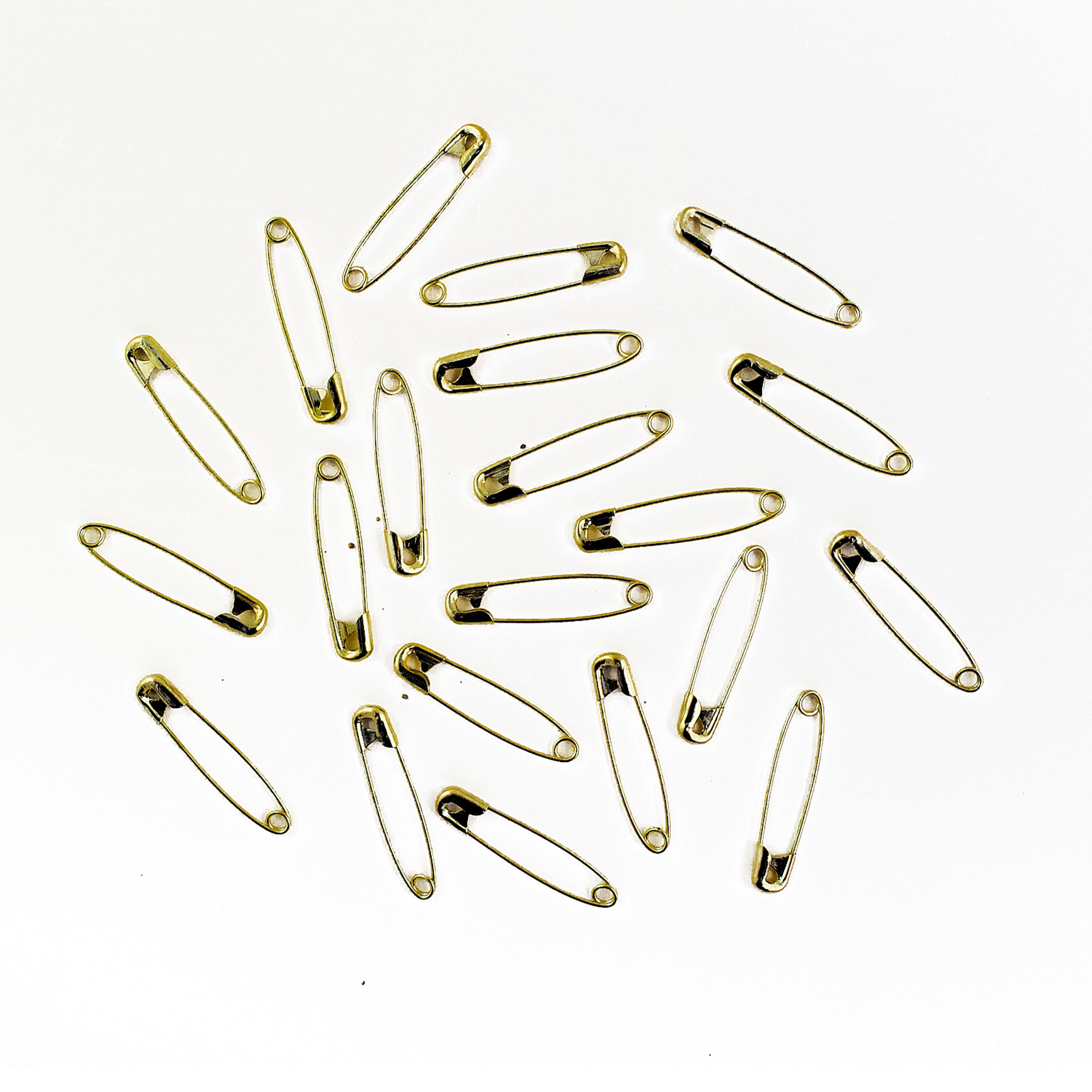 Steel Button Safety Pins - #00 - 3/4 - 10/Pack