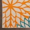 Nourison Tropical Oasis Indoor/Outdoor Modern Floral Green 7'10" x 10'6" Area Rug, (8' x 11')