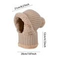thumbnail image 3 of Women's Knitted Hat Women Scarf Hat Hats Winter Knit BalaclavaHat Winter Warm Ear Cover Neck Warmer Cap with Pompom, 3 of 8