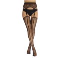 thumbnail image 2 of Ovbmpzd Garter Tight Women Sheer Black Fishnet Pantyhose Suspender Seamless Nude Leggings Tights for Women, 2 of 5