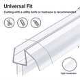 thumbnail image 5 of Shower Door Bottom Seal 3 Section Sectional Shower Installation Kit Frameless Glass Shower Door Seal - for 3/8inch Glass, 5 of 7