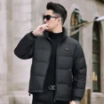 thumbnail image 3 of Chaqueta corta informal con cuello alto y plumón, ropa de diseñador para hombre, chaquetas acolchadas ligeras con relleno de plumón de pato, abrigo de invierno para hombre, 3 of 5