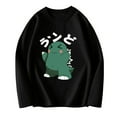 thumbnail image 2 of Bnwani Long Sleeve Toddler T Shirt Cotton Black Crew Neck Thin Printed Tops 24 Months, 2 of 3