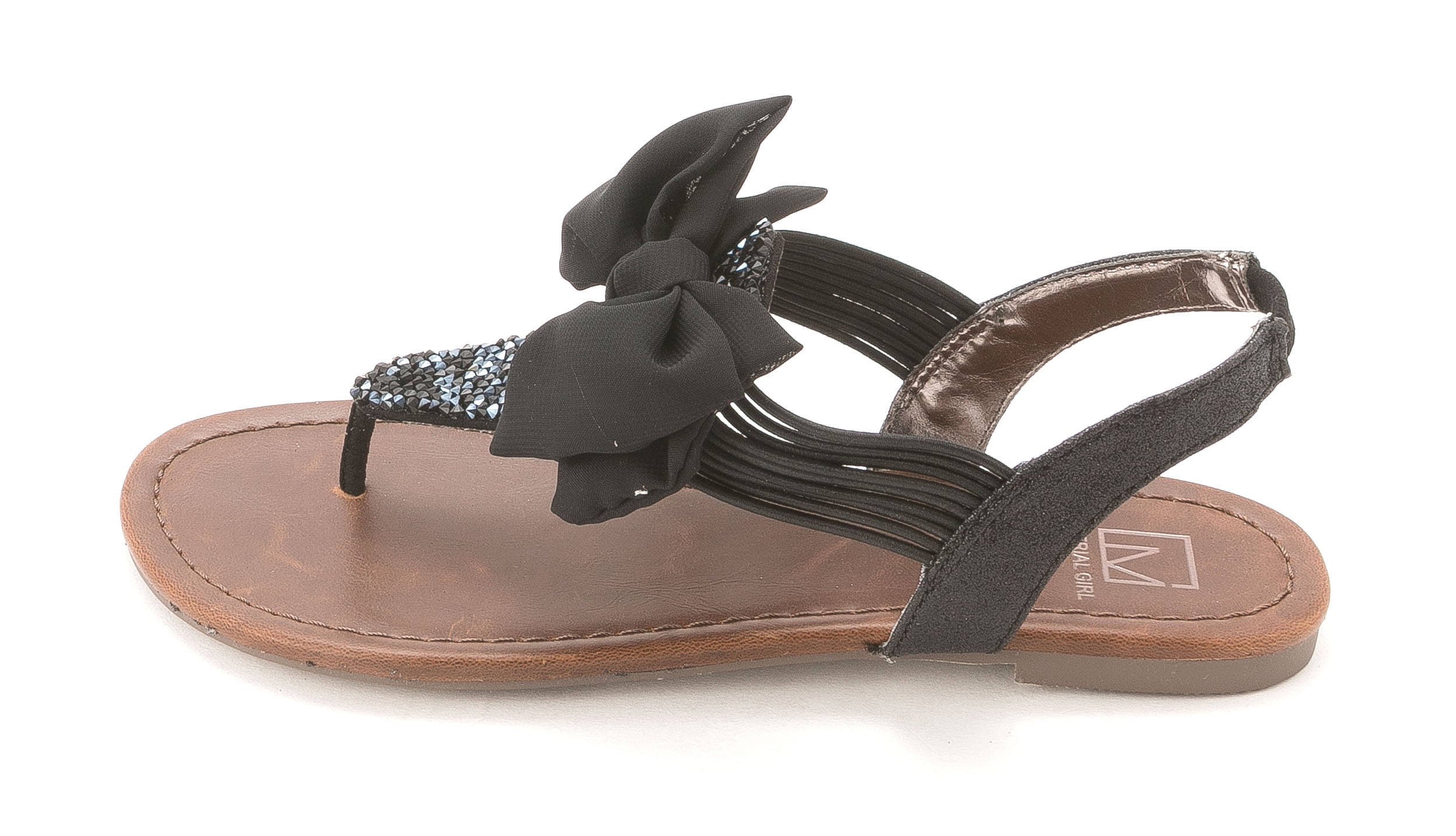 material girl swan flat thong sandals