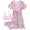 Pink, variant on Ochine Girls Swimsuit 3 Piece Tropical Print Bikini Set with Cover-Up Quick-Dry Swimwear for Girls 9-16 Years