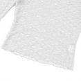 thumbnail image 6 of Women's Sexy Lace Long Sleeve Transparent Mesh Top Floral Pattern T-Shirt Elegant Feminine Blouse Stylish Comfortable Fashion, 6 of 7