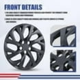 thumbnail image 2 of 16" Set Of 4 Hubcaps Wheel Rims Cover Fit 2009-2025 TOYOTA COROLLA/2009-2014 TOYOTA MATRIX/2023-2025 TOYOTA COROLLA HYBRID Compatible With Steel Wheels Snap On Installation(16-Inch,BLACK MATTE), 2 of 8