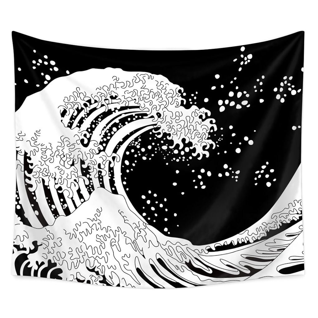 Mountains Hands Wave Pattern Beach Throw Wrap Tapestry Towel Wall